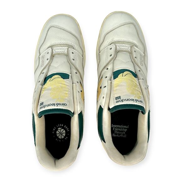 New Balance | M 9.5 / W 11 | NB 550 Aime Leon Dore White/Natural-Green BB550A2 main image 7